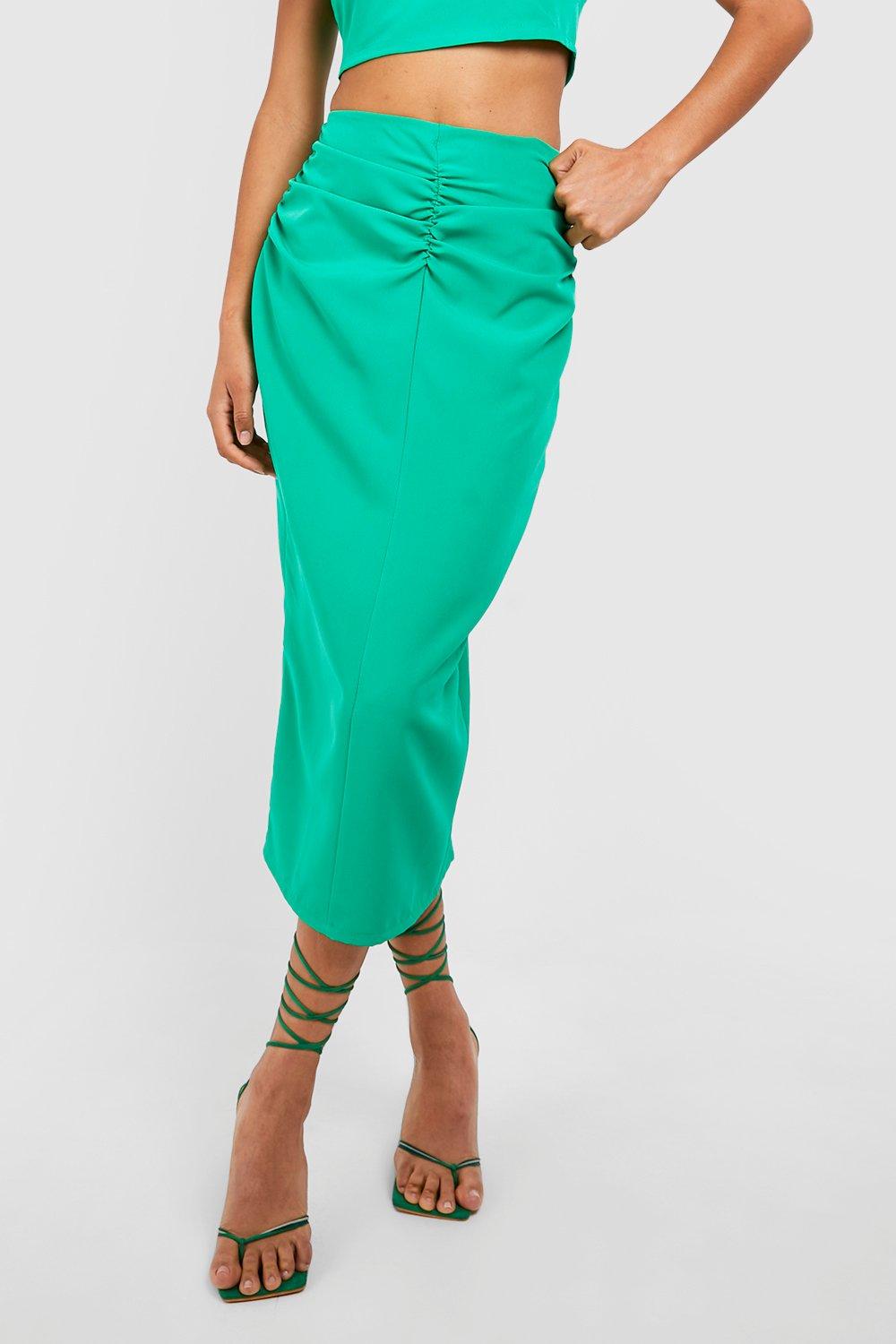 Green skirt outlet boohoo